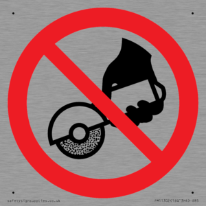 Prohibition: Do not use with hand-held grinding machine